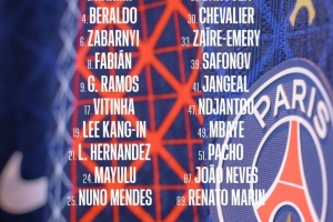 巴黎公布对阵巴萨名单：内维斯、法比安回归，K77、登贝莱缺席