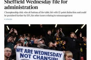 雪上加霜！英冠垫底的谢周三被扣12分，还欠税务部门100万镑