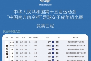 全运女足八强：广东、北京、四川、上海、山东、江苏、湖北、陕西