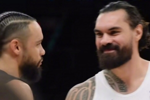 好久不见 龙哥！狄龙赛前与杰夫·格林&亚当斯寒暄