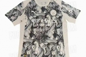 曼城“马年”球衣设计曝光：米色为主色调，揉入中国水墨画风格