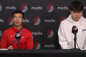 最满意今天哪部分？杨瀚森打趣：比较满意克里斯 他翻译得特别好