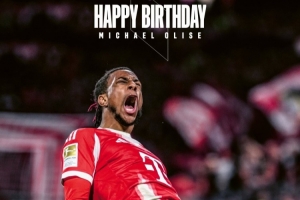 拜仁祝奥利塞24岁生快！去年7月5300万欧引进📈目前已达1.3亿欧