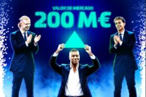 全球身价前10：亚哈姆2亿欧并列第一，贝林1.6亿，维尼修斯1.5亿