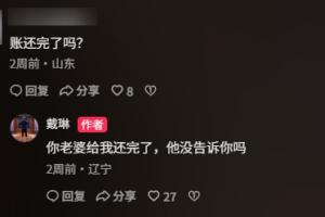 污言秽语！此前曾有球迷质疑欠钱不还，戴琳：你老婆给我还完了