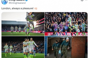 梅开二度，哈兰德社媒晒照：每次来到伦敦都很愉快！