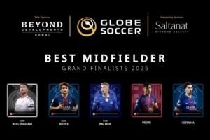 环足奖最佳中场候选：贝林、内维斯、帕尔默、佩德里、维蒂尼亚