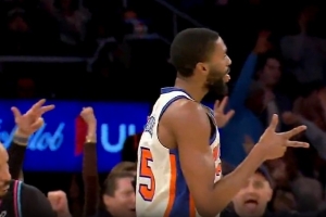 一个人下起三分雨！布里奇斯追身三分追到差1分！单节第4记！