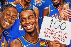 连续100场20+！美媒：一年前亚历山大是超巨但如今已是传奇