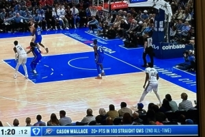 受宠若惊！转播方乌龙：卡森·华莱士连续100场得分20+ 历史第二