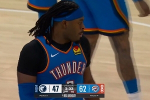 攻防建功！多特抢断&进攻端接球命中三分 雷霆领先15分