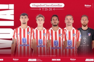 马竞12月队内最佳候选：格子、奥布拉克、科克、巴里奥斯、普比尔