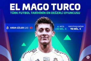 4500万→9000万！阿斯：居莱尔身价土耳其历史最高，英超球队有意