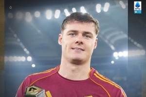 传射建功！埃文·弗格森当选罗马vs热那亚全场最佳球员