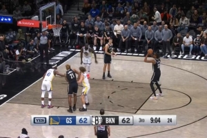 攻防压制！克拉克斯顿飞身大帽追梦 回头强攻后者打2+1