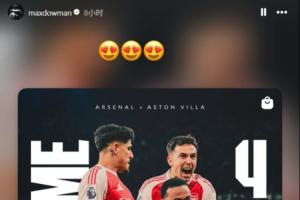 迎来16岁生日！因伤休战的道曼发社媒，庆祝阿森纳4-1大胜维拉