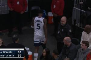 😞沮丧！落后29分投降 华子扔掉毛巾提前8分钟球员通道