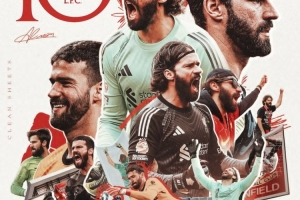 里程碑！33岁阿利松达成英超零封100场，共计出战242场联赛