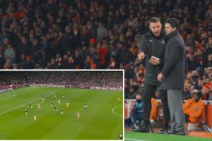 📹阿尔特塔因离开技术区域而被四官警告，几秒后阿森纳进球