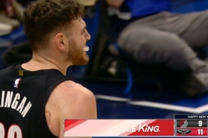 有点快！克林根被晃起后犯规 开场不到3分钟已2犯在身