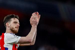 好搭档，厄德高近5次英超助攻中3次是送给赖斯破门